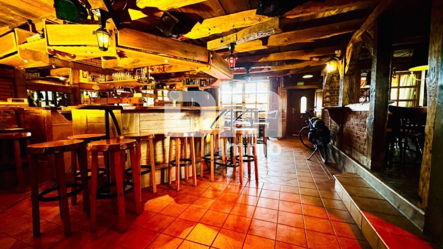 Hochwertiges effizientes Restaurant, Bar und große Wohnung mit Ausbaupotential und Terrasse - Barbereich / Tresen / Theke
